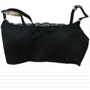 NWT Victoria’s Secret Black bandeau/bralette size S-DD